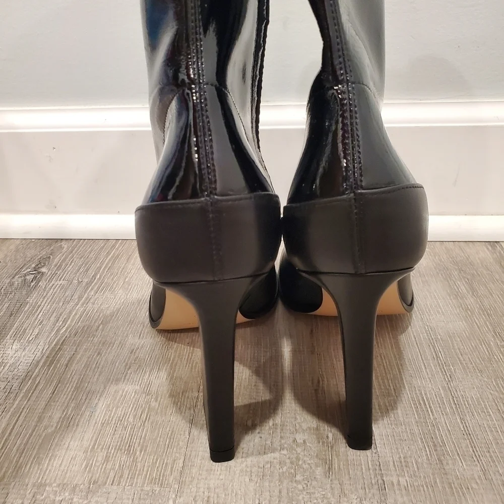 NEW WANDLER Lesly Patent and Matte-Leather Ankle Boots
